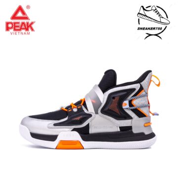 Giày Bóng Rổ Cổ Cao PEAK Taichi Basketball Color Block EK1431A – Đen Bạc